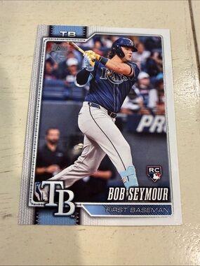 Topps Bob Seymour Tampa Bay Rays Card - Blue/White ROOKIE CARD